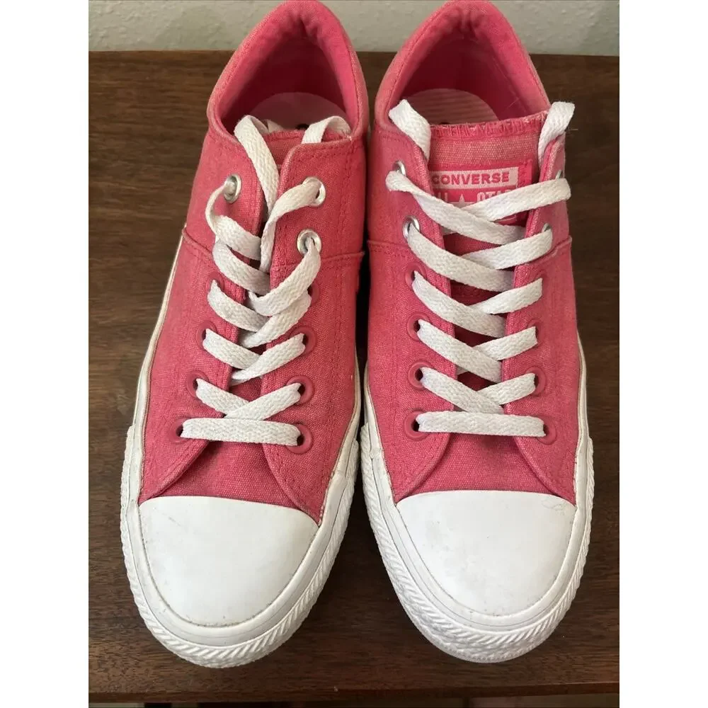 Converse Canvas Pink Coral All Star Chuck Taylor Low US Size 8 Athleisure Summer